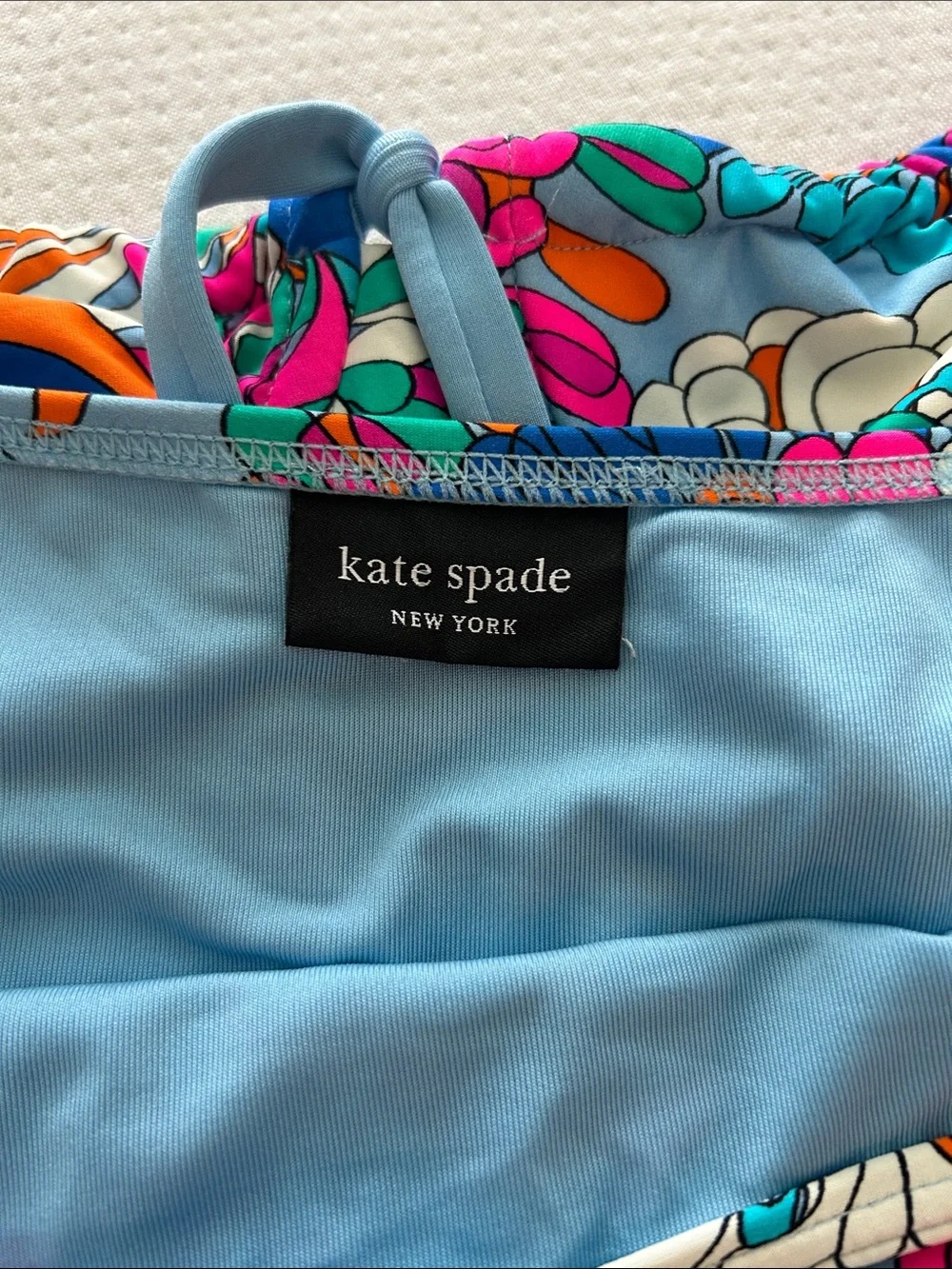 kate spade Blue Floral Print Bikini set XL